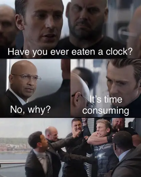 eating a clock is time consuming