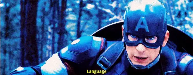 captain america language