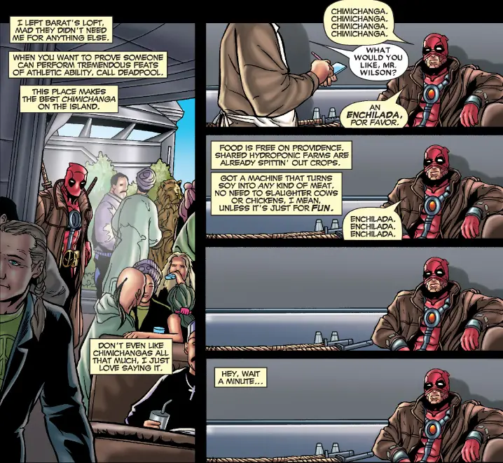 Deadpool doesn't like chimichangas